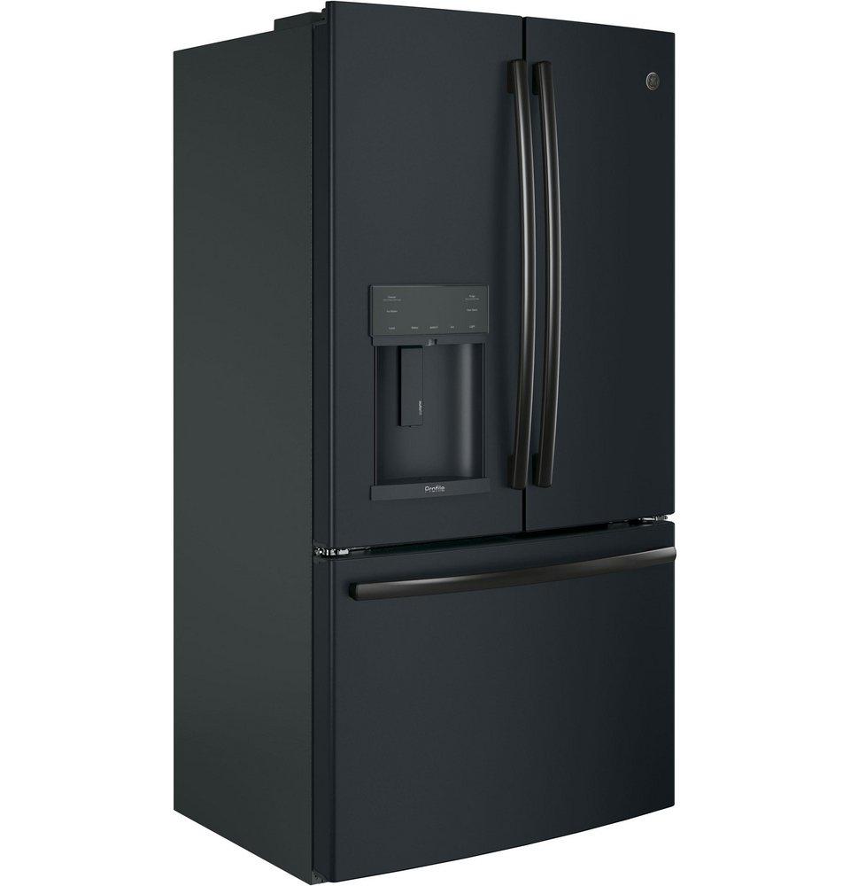 GE Profile&trade; Fingerprint Resistant Stainless Steel 35-3/4 in. 22.1 cu. ft. Bottom Mount Freezer,Counter Depth and French Door Refrigerator 
