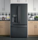 GE Profile&trade; Fingerprint Resistant Stainless Steel 35-3/4 in. 22.1 cu. ft. Bottom Mount Freezer,Counter Depth and French Door Refrigerator 