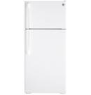 GE® White 28 in. 16.6 cu. ft. Top Mount Freezer Refrigerator 