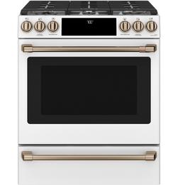 29-7/8 in. Gas 6-Burner Sealed Slide-in Range in Matte White