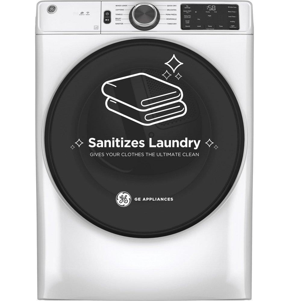 GE&reg; White 28 in. 7.8 cu. ft. Electric Dryer 