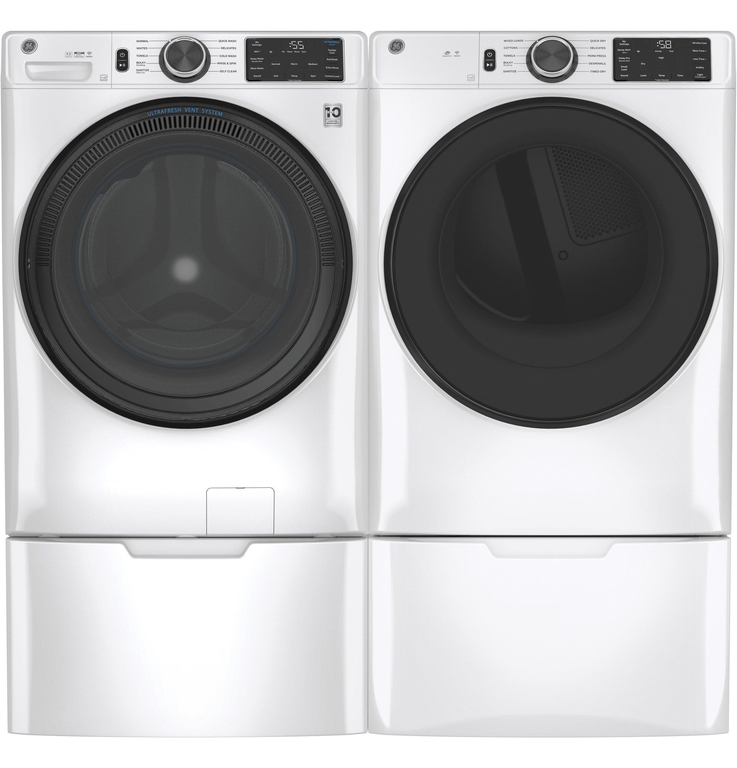 GE&reg; White 28 in. 7.8 cu. ft. Electric Dryer 