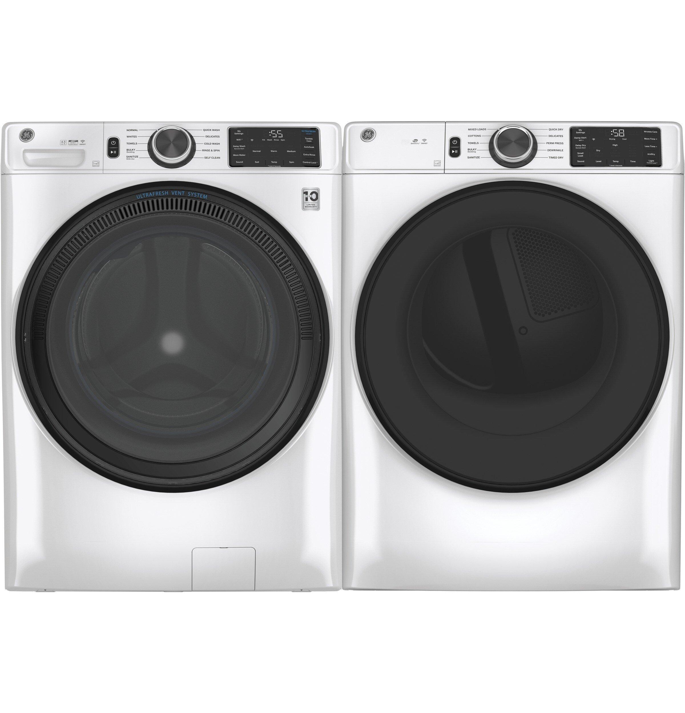 GE&reg; White 28 in. 7.8 cu. ft. Electric Dryer 