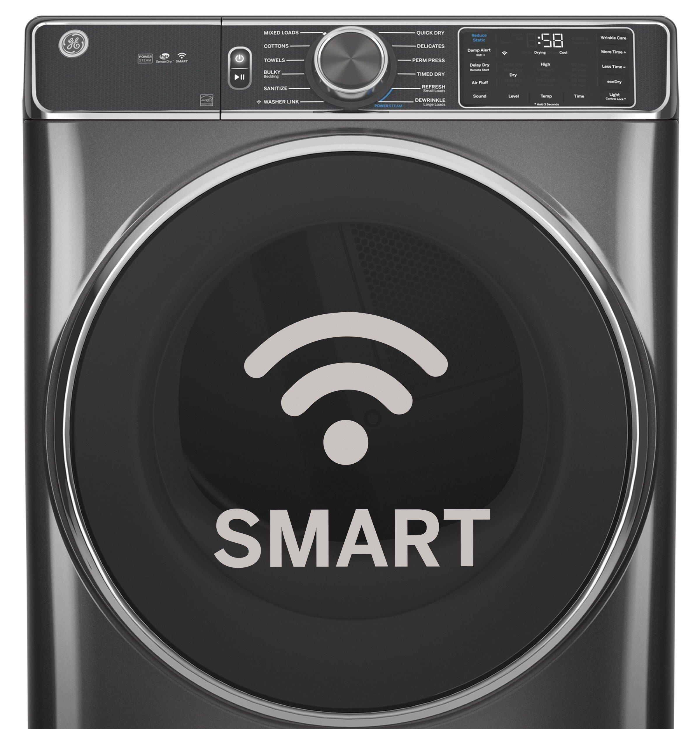 GE&reg; White 28 in. 7.8 cu. ft. Electric Dryer 