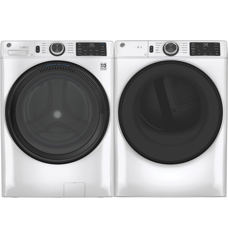 GE® White on White 28 in. 7.8 cu. ft. Electric Dryer 