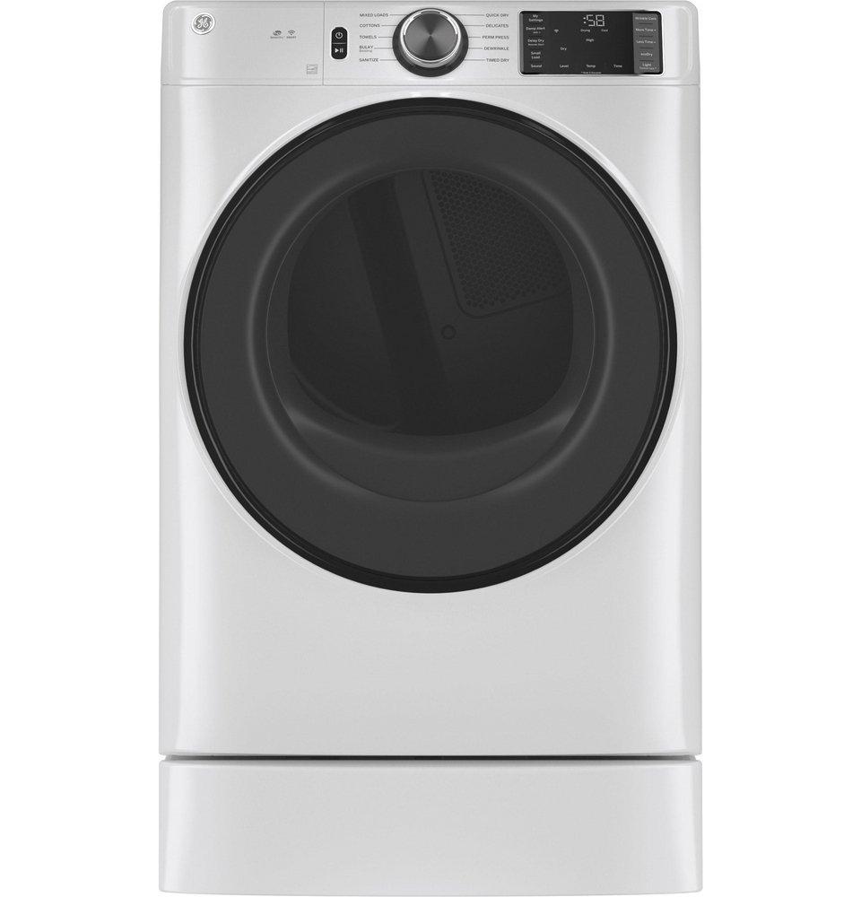 GE® White on White 28 in. 7.8 cu. ft. Electric Dryer 
