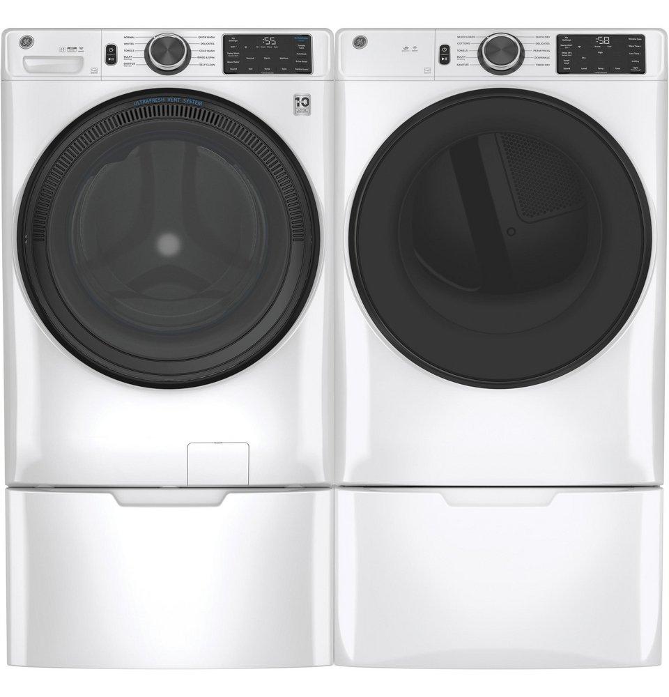 GE® White on White 28 in. 7.8 cu. ft. Electric Dryer 