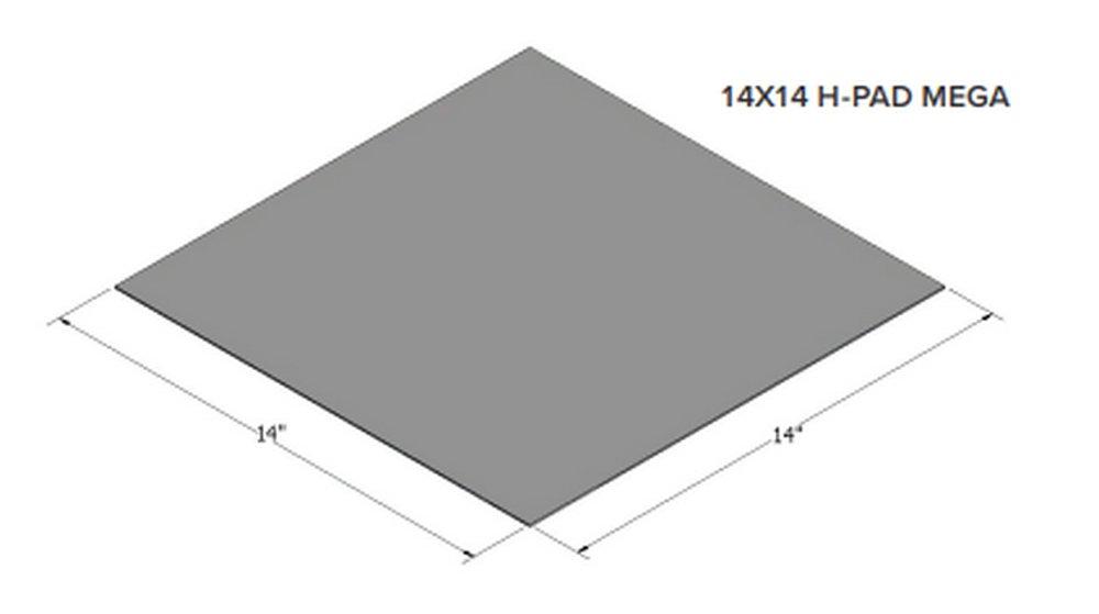 FNW® Black 8 in. EPDM Mega Slip Sheet for Rooftop Unit 