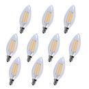 Elegant Lighting Clear B10 LED Bulb Candelabra E-12 Base 3000 Kelvin 300° Dimmable (Pack of 10) 