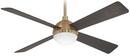 59.62W 1-Light 4-Blade LED Ceiling Fan in Brushed with Soft Brass