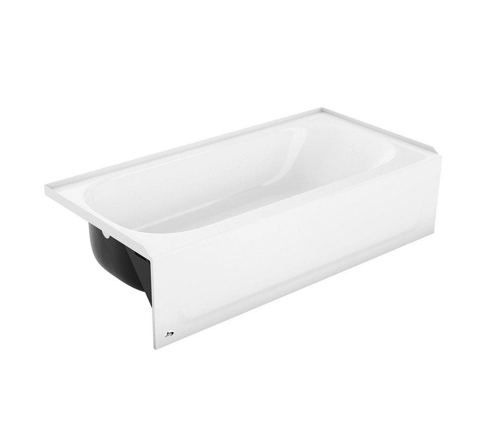 Bootz Manufacturing White 60 x 30 in. Soaker Alcove Bathtub Right Drain 