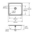 Elkay Brushed Satin Topmount Lavatory Sink in Brilliant Satin 