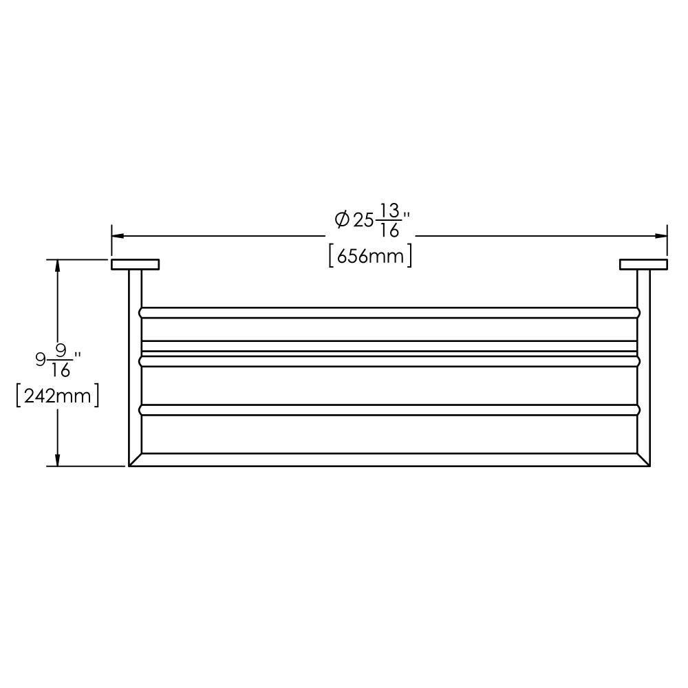 Speakman Matte Black 23-5/8 in. Towel Holder 