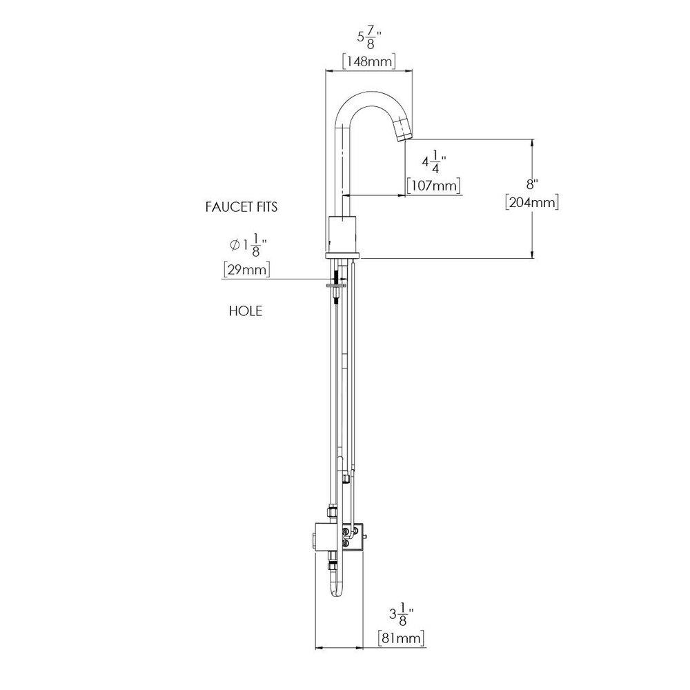 Speakman Polished Chrome Single Handle Sensor Bathroom Sink Faucet Sensor Handle 