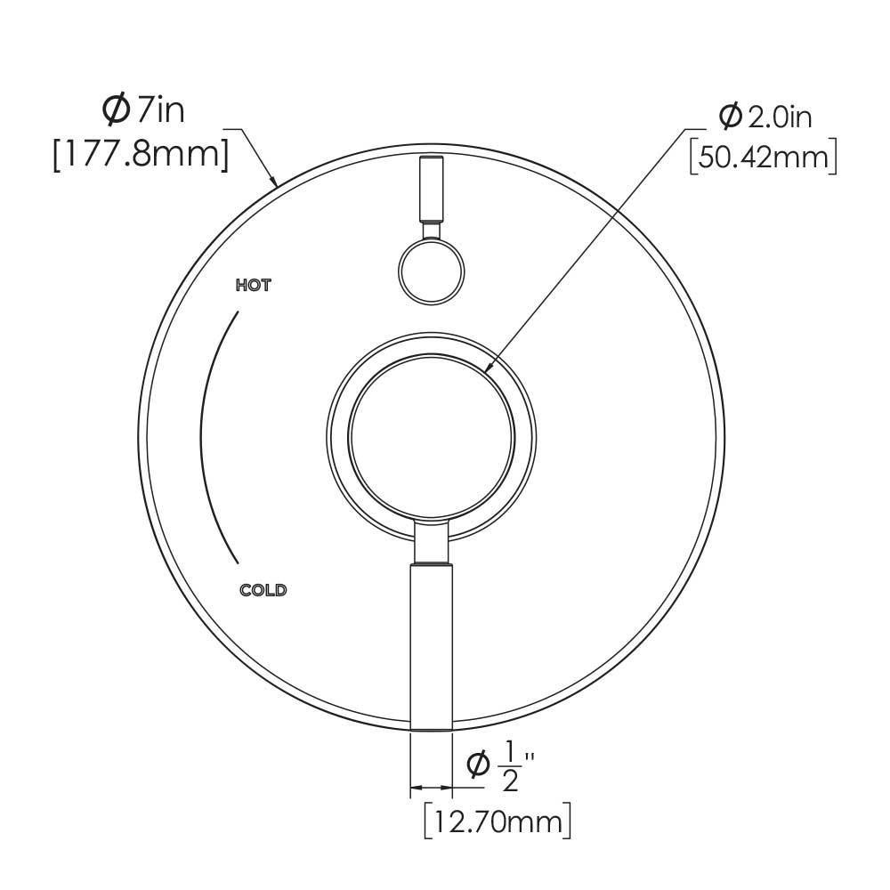 MATTE BLACK SHOWER VALVE TRIM 