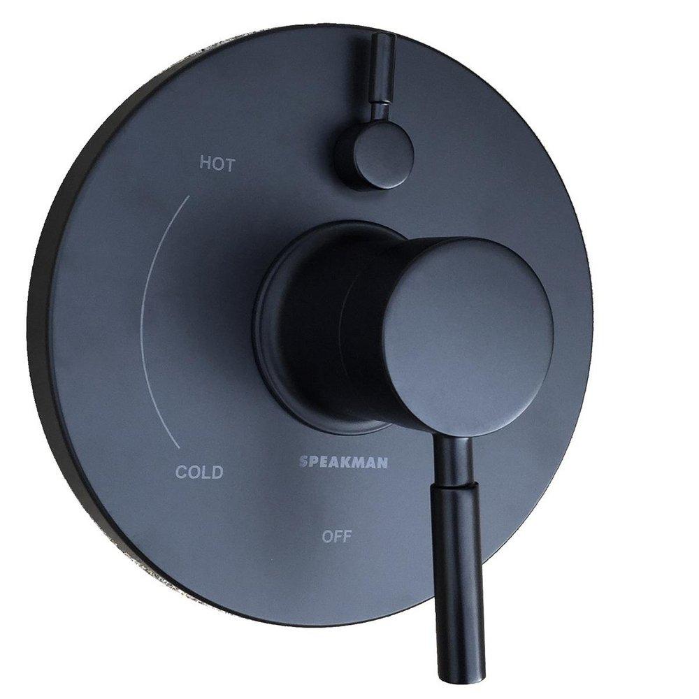 MATTE BLACK SHOWER VALVE TRIM 