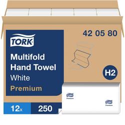 Multifold H2 Soft, Absorbent Hand Towel in White, 250 Sheets (Case of 12)