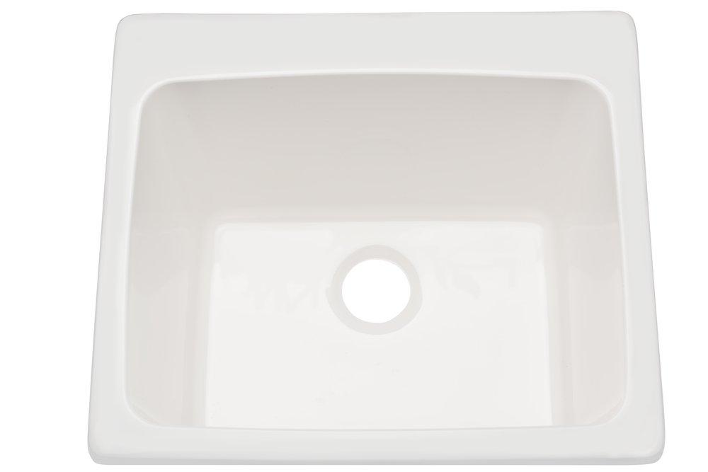 PROFLO&reg; White 25 x 22 in. Undermount and Top Mount Laundry Sink 
