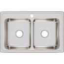 Elkay Lustrous Satin 33 x 21-1/4 in. Stainless Steel Double Bowl Drop-in Kitchen Sink in Lustrous Satin 
