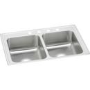 Elkay Lustrous Satin 33 x 21-1/4 in. Stainless Steel Double Bowl Drop-in Kitchen Sink in Lustrous Satin 