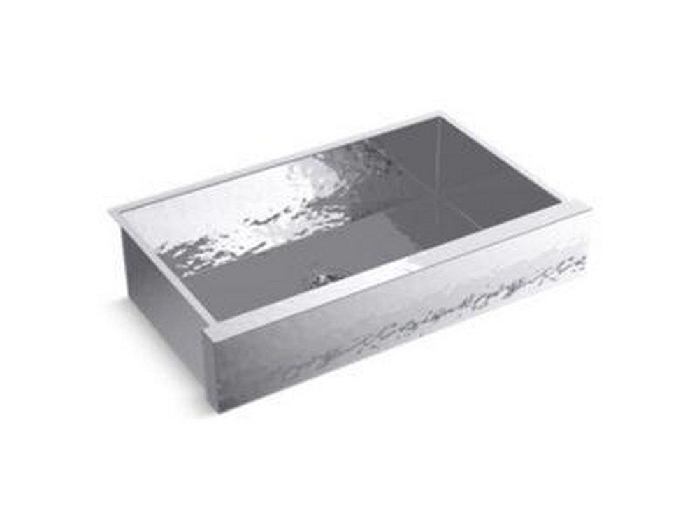 Kallista Polished Distressed Apron Front Stainless Steel Bar Sink 