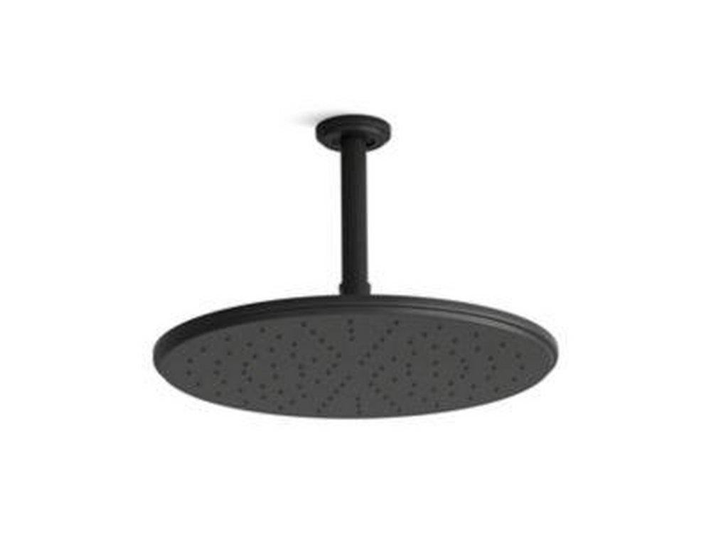 Kallista Matte Black Single Function Rain Showerhead 