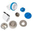 1-1/2 in. PVC Bath Waste Push-Pull Half Kit Drain with Spud in Brushed Nickel