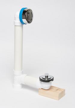 Plastic Push-Pull Drain in Chrome