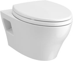 Elongated Wall Mount Toilet in Cotton