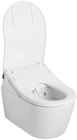 Elongated Wall Hung Toilet in Cotton - Less Seat