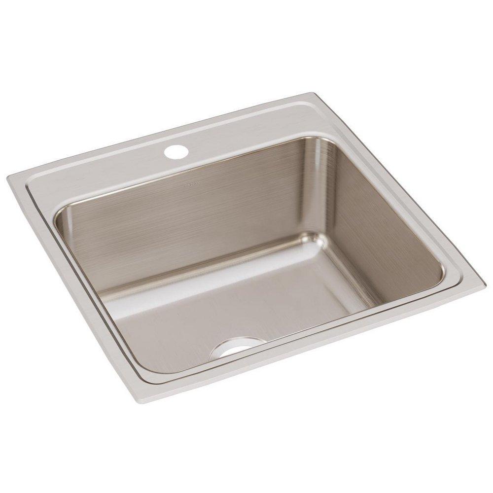 Elkay Lustrous Satin 22 x 22 in. Stainless Steel Single Bowl Drop-in Kitchen Sink in Lustrous Satin 