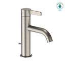 Single Handle Monoblock Bathroom Sink Faucet in Brushed Nickel