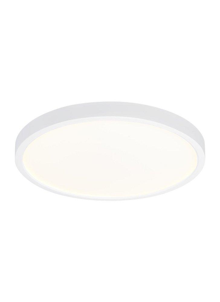 Visual Comfort & Co. Generation Lighting White 1 x 12 in. 22W 1-Light Integrated LED Flush Mount Ceiling Fixture 