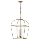 Visual Comfort & Co. Studio Antique Gild 60W 4-Light Candelabra E-12 Outdoor Chandelier 