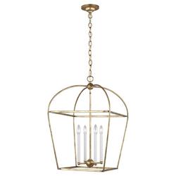 60W 4-Light Candelabra E-12 Antique Gild Outdoor Chandelier