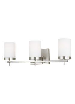 75W 3-Light Medium Vanity Fixture in Brushed Nickel