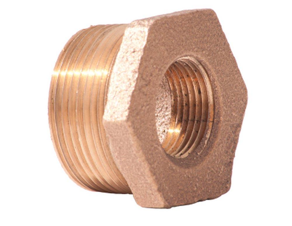 MNPT x FNPT Brass Reducing Hex Head Bushing 