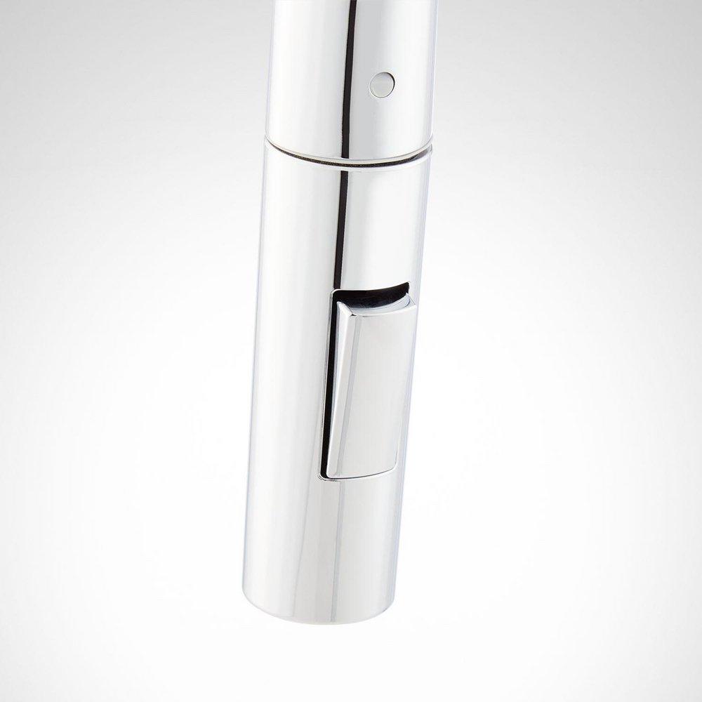 Signature Hardware Chrome Single Handle Pull Down Kitchen Faucet 