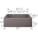 BLANCO Metallic Grey 33 x 19 in. Composite Double Bowl Farmhouse Kitchen Sink 