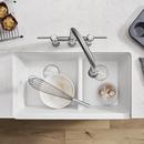 BLANCO White 33 x 19 in. Silgranit&reg; Double Bowl Farmhouse Kitchen Sink 