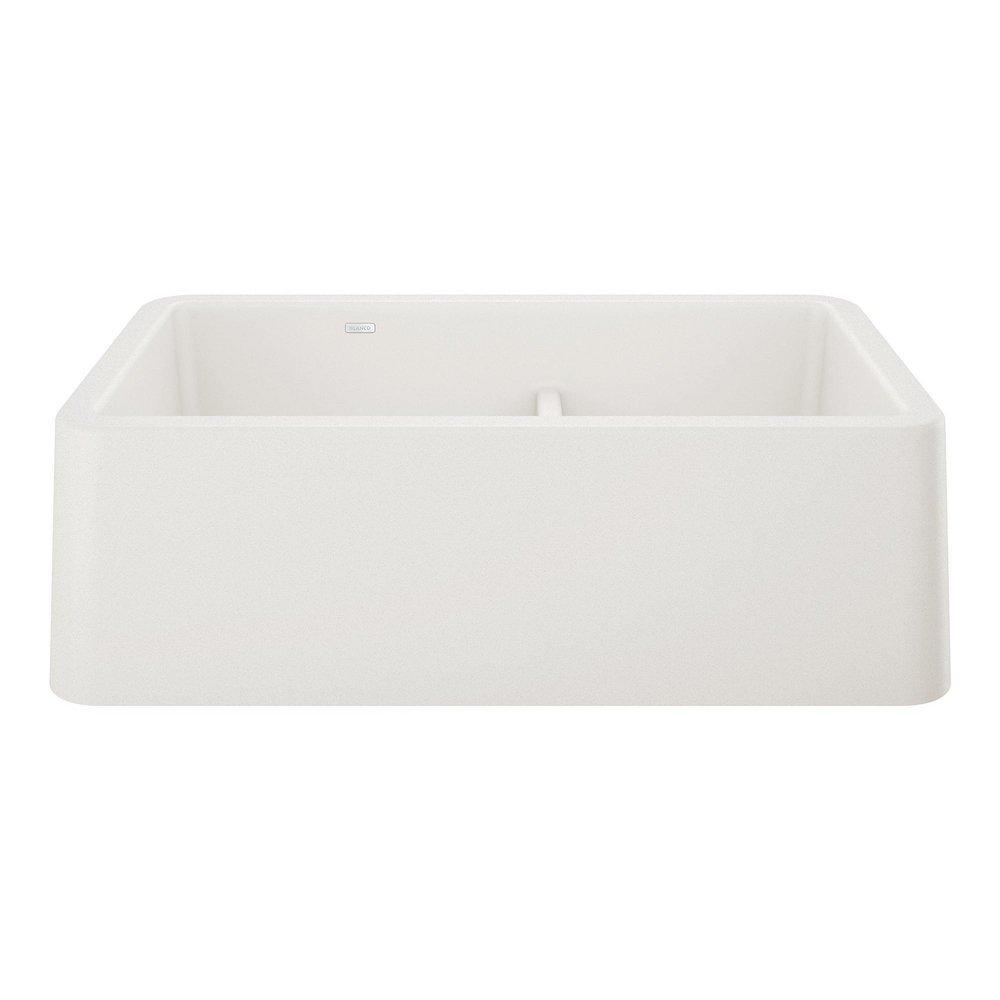 BLANCO White 33 x 19 in. Silgranit&reg; Double Bowl Farmhouse Kitchen Sink 