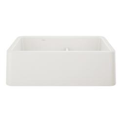 33 in. Farmhouse Silgranit Double Bowl Kitchen Sink in White