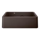 33 x 19 in. No-Hole Granite Composite Double Bowl Farmhouse Kitchen Sink in Cafe Brown