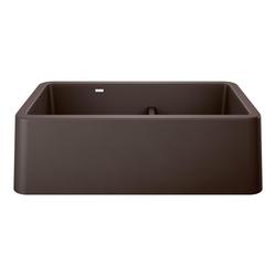 33 in. Farmhouse Silgranit Double Bowl Kitchen Sink in Cafe