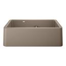 BLANCO Truffle 33 x 19 in. No-Hole Granite Composite Double Bowl Farmhouse Kitchen Sink 