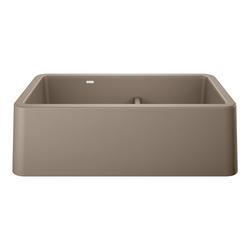 33 in. Farmhouse Silgranit Double Bowl Kitchen Sink in Truffle