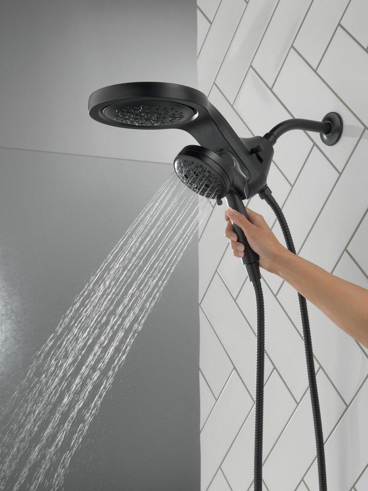 Delta Faucet Matte Black Multi Function Showerhead 