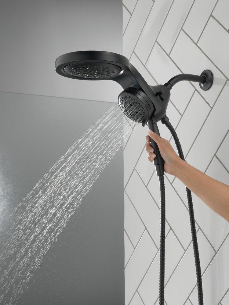 Delta Faucet Matte Black Multi Function Showerhead 