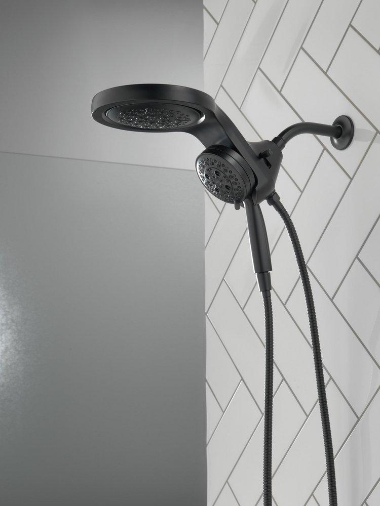 Delta Faucet Matte Black Multi Function Showerhead 