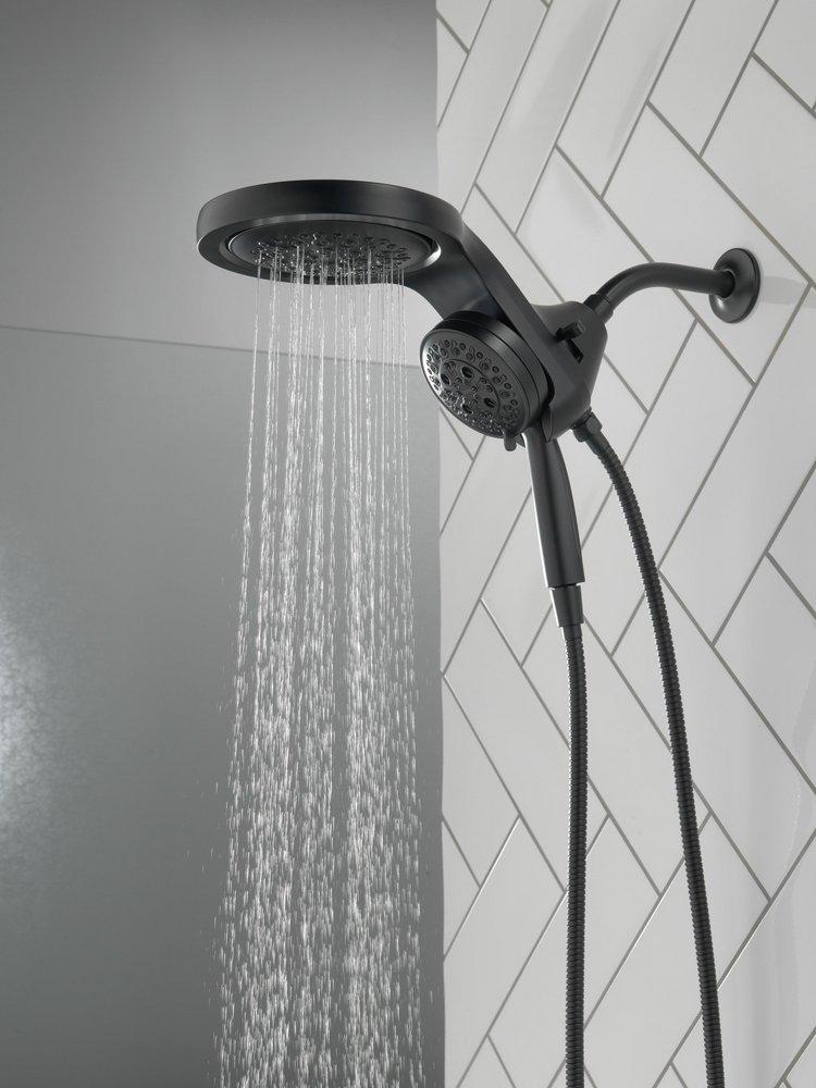 Delta Faucet Matte Black Multi Function Showerhead 